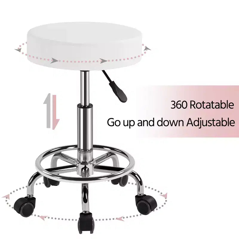 Tabourets Yaheetech réglables pivotants à roulettes pour usage médical/tatouage/dentaire/facial/massage/spa/dessin technique