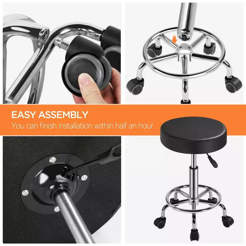 Tabourets Yaheetech réglables pivotants à roulettes pour usage médical/tatouage/dentaire/facial/massage/spa/dessin technique