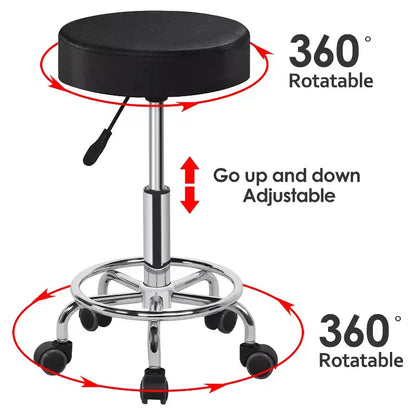 Tabourets Yaheetech réglables pivotants à roulettes pour usage médical/tatouage/dentaire/facial/massage/spa/dessin technique