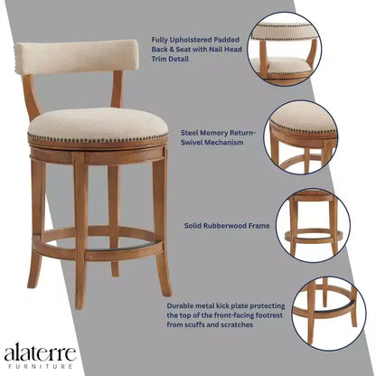 Tabouret de bar pivotant Hanover - Alaterre Furniture