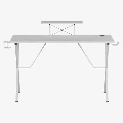 Bureau de gaming Emma et Oliver avec porte-gobelet, support pour casque et support pour écran/smartphone