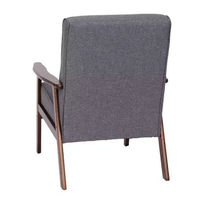 Fauteuil Langston commercial moderne du milieu du siècle de Flash Furniture, rembourré, avec cadre et accoudoirs en bois