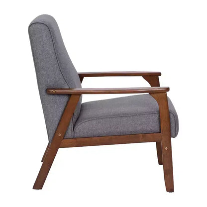 Fauteuil Langston commercial moderne du milieu du siècle de Flash Furniture, rembourré, avec cadre et accoudoirs en bois