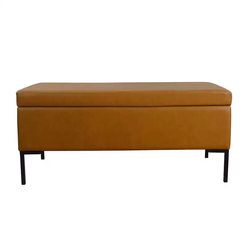 Banc de rangement spacieux avec pieds en métal - HomePop
