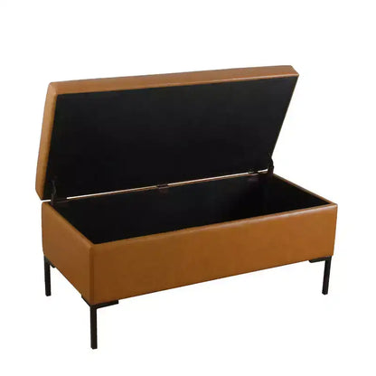 Banc de rangement spacieux avec pieds en métal - HomePop