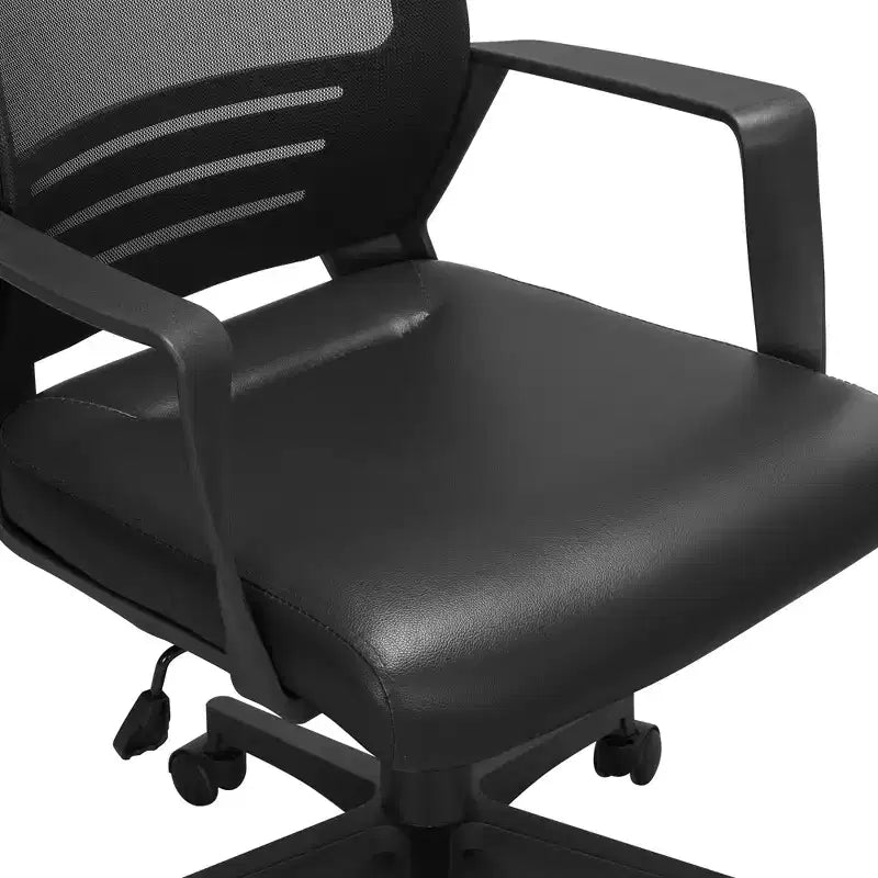 Chaise de Bureau Réglable Yaheetech Chaise d'Ordinateur Mi-Dossier avec Support Lombaire