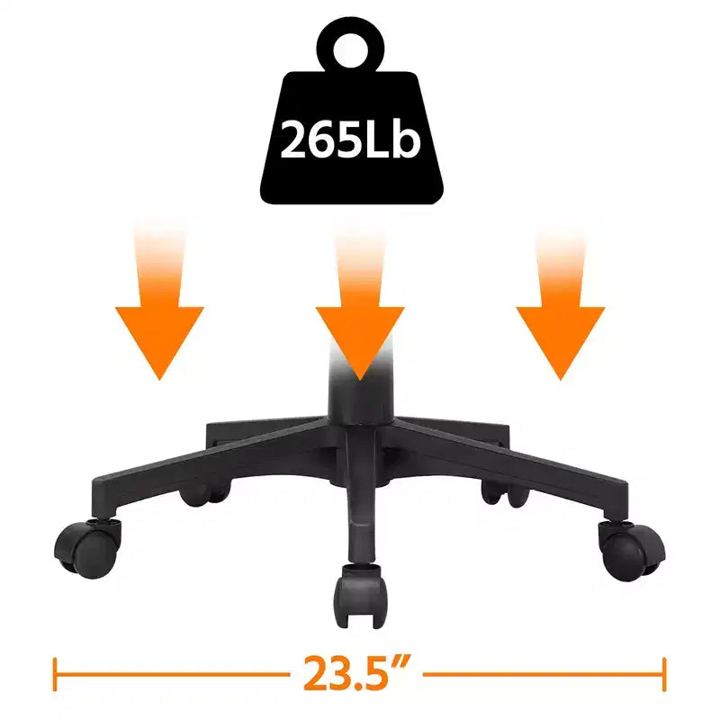 Chaise de Bureau Réglable Yaheetech Chaise d'Ordinateur Mi-Dossier avec Support Lombaire