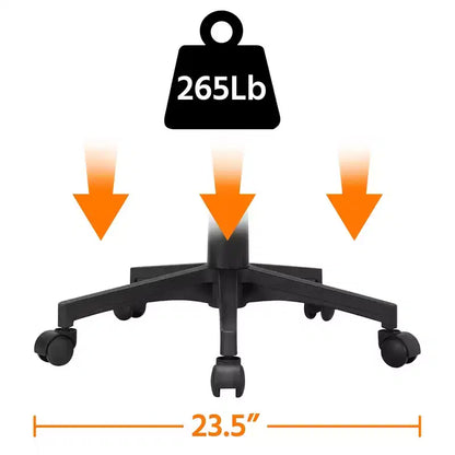 Chaise de Bureau Réglable Yaheetech Chaise d'Ordinateur Mi-Dossier avec Support Lombaire