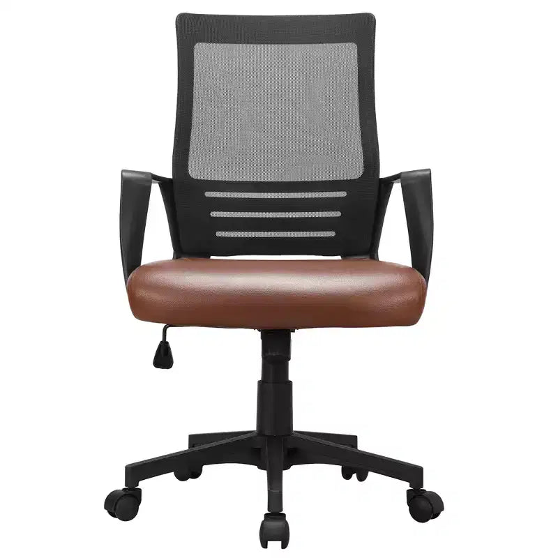 Chaise de Bureau Réglable Yaheetech Chaise d'Ordinateur Mi-Dossier avec Support Lombaire