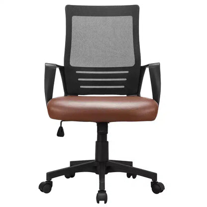 Chaise de Bureau Réglable Yaheetech Chaise d'Ordinateur Mi-Dossier avec Support Lombaire
