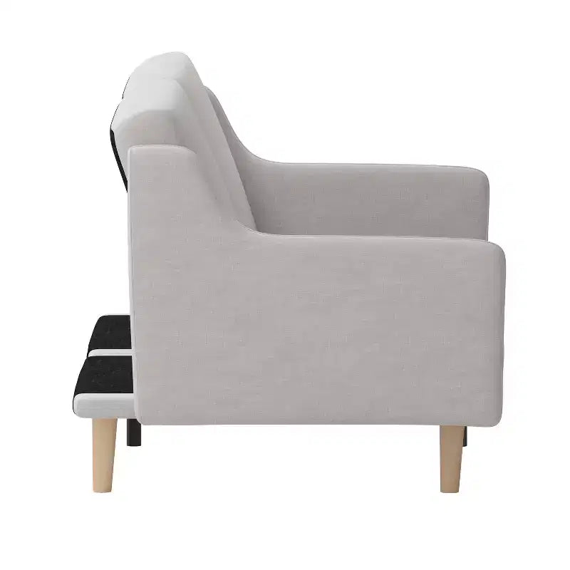 Canapé futon Merrick Lane Mid-Century Modern à dossier divisé avec 3 positions d'inclinaison
