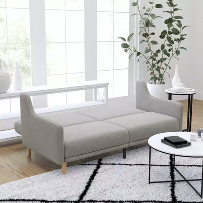 Canapé futon Merrick Lane Mid-Century Modern à dossier divisé avec 3 positions d'inclinaison