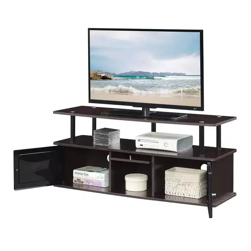 Meuble TV Designs2Go pour téléviseurs jusqu'à 50 pouces avec 3 placards de rangement et une étagère - Breighton Home
