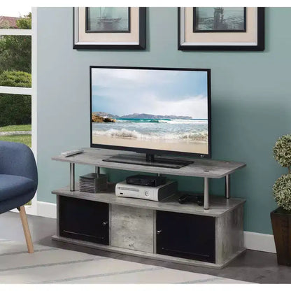 Meuble TV Designs2Go pour téléviseurs jusqu'à 50 pouces avec 3 placards de rangement et une étagère - Breighton Home