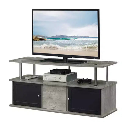 Meuble TV Designs2Go pour téléviseurs jusqu'à 50 pouces avec 3 placards de rangement et une étagère - Breighton Home