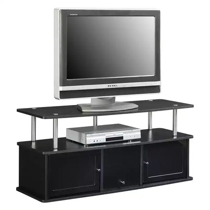 Meuble TV Designs2Go pour téléviseurs jusqu'à 50 pouces avec 3 placards de rangement et une étagère - Breighton Home