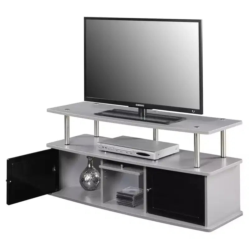 Meuble TV Designs2Go pour téléviseurs jusqu'à 50 pouces avec 3 placards de rangement et une étagère - Breighton Home