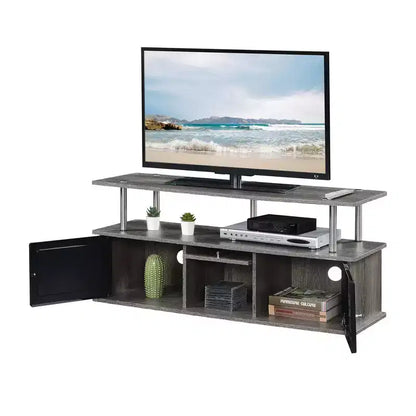 Meuble TV Designs2Go pour téléviseurs jusqu'à 50 pouces avec 3 placards de rangement et une étagère - Breighton Home