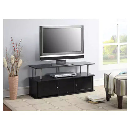 Meuble TV Designs2Go pour téléviseurs jusqu'à 50 pouces avec 3 placards de rangement et une étagère - Breighton Home