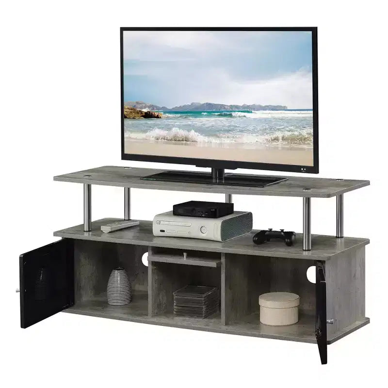 Meuble TV Designs2Go pour téléviseurs jusqu'à 50 pouces avec 3 placards de rangement et une étagère - Breighton Home