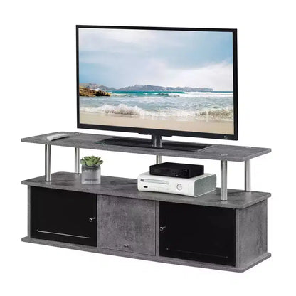 Meuble TV Designs2Go pour téléviseurs jusqu'à 50 pouces avec 3 placards de rangement et une étagère - Breighton Home