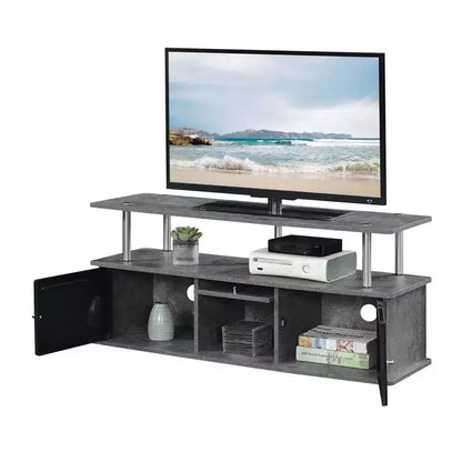 Meuble TV Designs2Go pour téléviseurs jusqu'à 50 pouces avec 3 placards de rangement et une étagère - Breighton Home