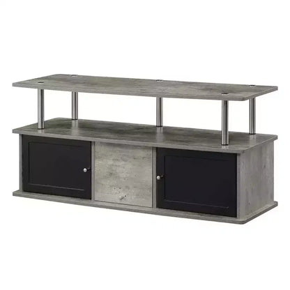 Meuble TV Designs2Go pour téléviseurs jusqu'à 50 pouces avec 3 placards de rangement et une étagère - Breighton Home
