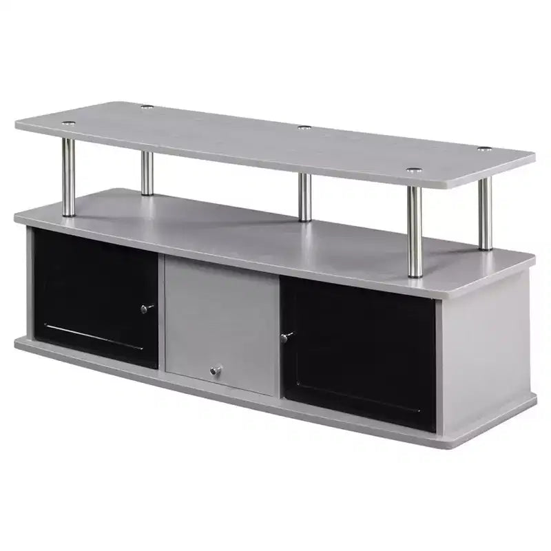 Meuble TV Designs2Go pour téléviseurs jusqu'à 50 pouces avec 3 placards de rangement et une étagère - Breighton Home