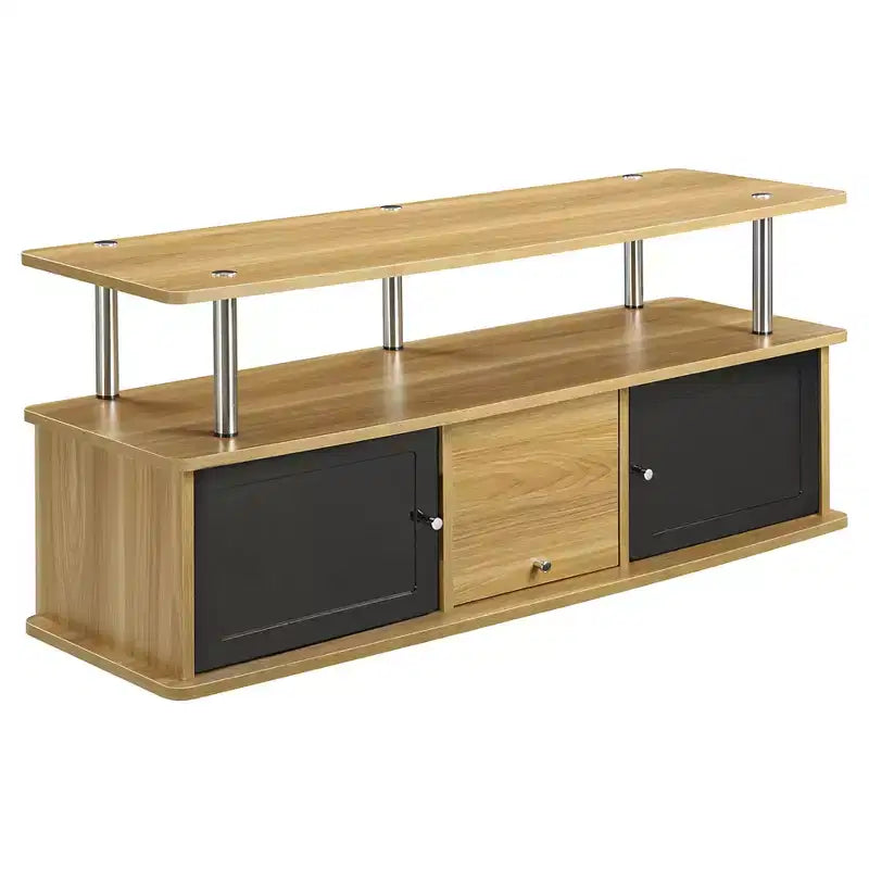Meuble TV Designs2Go pour téléviseurs jusqu'à 50 pouces avec 3 placards de rangement et une étagère - Breighton Home