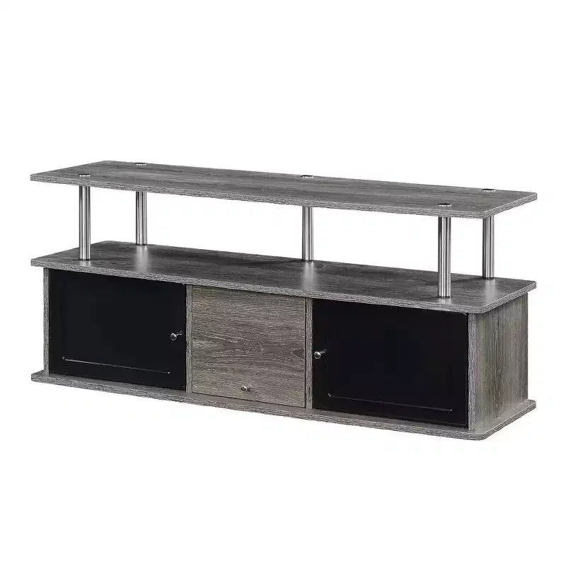 Meuble TV Designs2Go pour téléviseurs jusqu'à 50 pouces avec 3 placards de rangement et une étagère - Breighton Home
