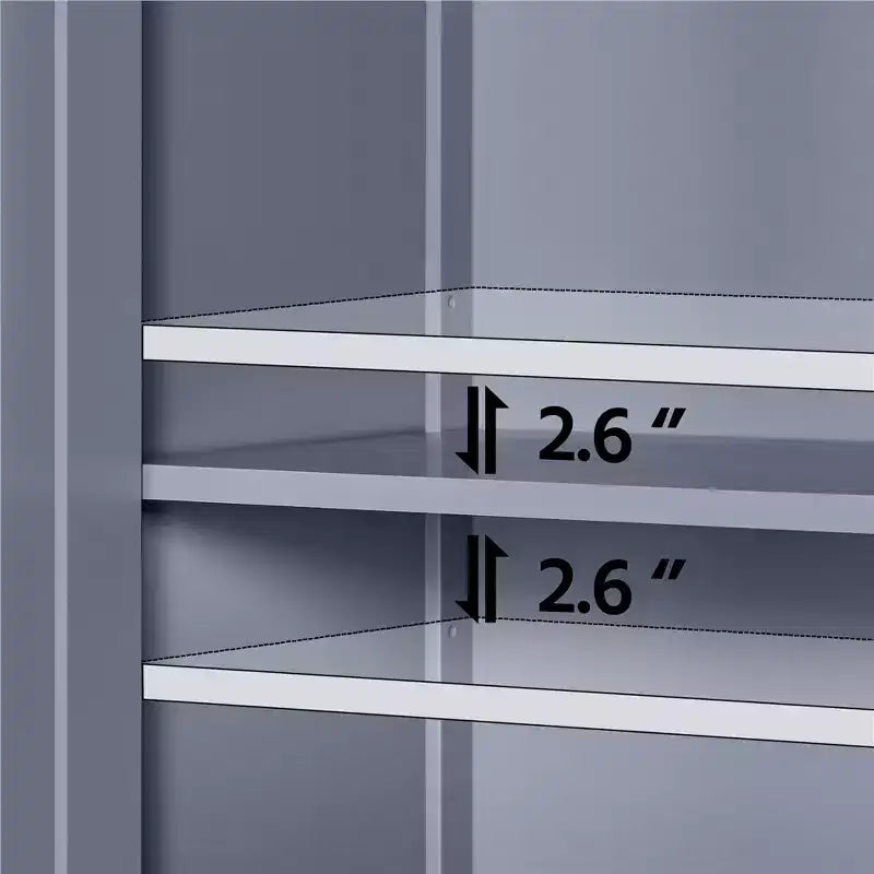 Meuble de salle de bain autoportant Yaheetech, Armoire de cuisine à double porte avec étagères réglables