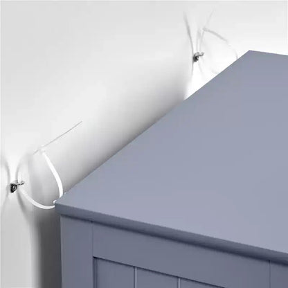 Meuble de salle de bain autoportant Yaheetech, Armoire de cuisine à double porte avec étagères réglables