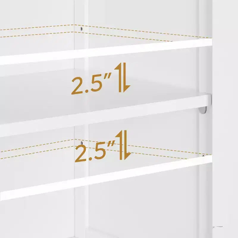 Meuble de salle de bain autoportant Yaheetech, Armoire de cuisine à double porte avec étagères réglables