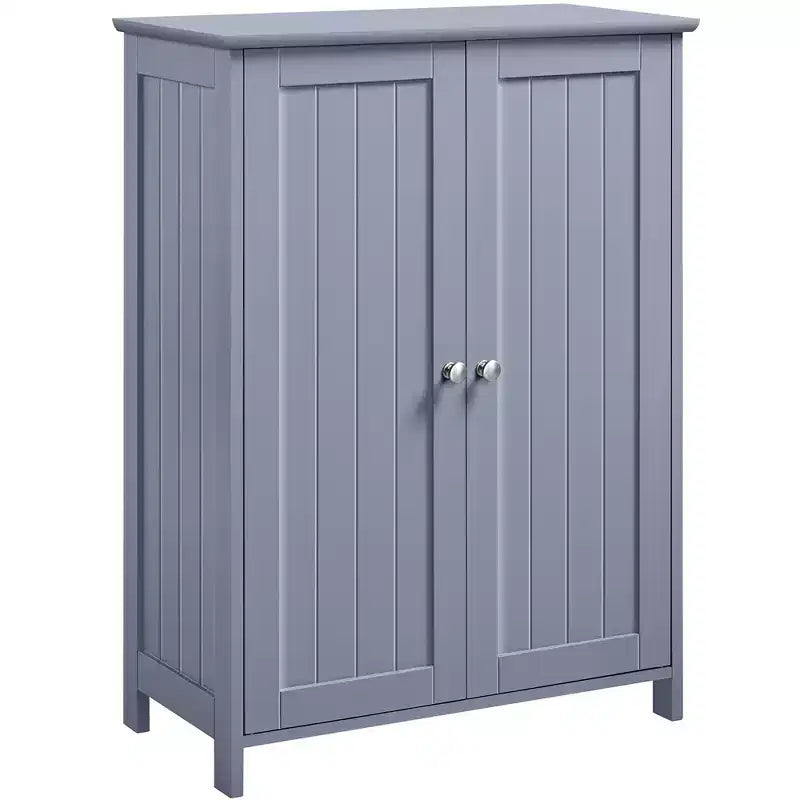 Meuble de salle de bain autoportant Yaheetech, Armoire de cuisine à double porte avec étagères réglables