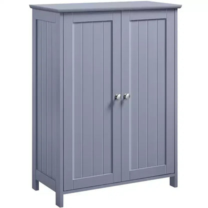 Meuble de salle de bain autoportant Yaheetech, Armoire de cuisine à double porte avec étagères réglables