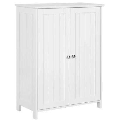 Meuble de salle de bain autoportant Yaheetech, Armoire de cuisine à double porte avec étagères réglables
