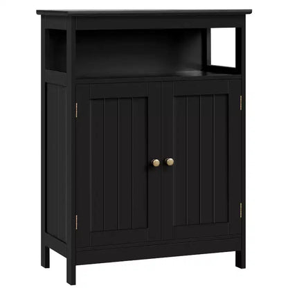 Yaheetech Wooden Bathroom Floor Cabinet with Adjustable Shelves