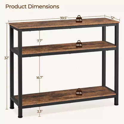 Yaheetech Table Console Vintage Industrielle pour Entrée/Salon