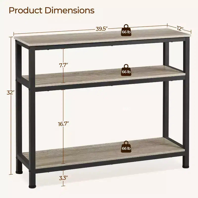 Yaheetech Table Console Vintage Industrielle pour Entrée/Salon