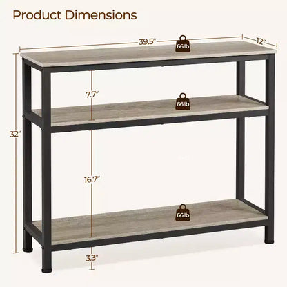 Yaheetech Table Console Vintage Industrielle pour Entrée/Salon