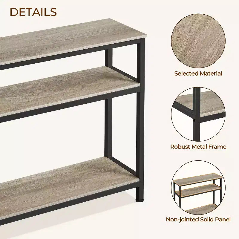 Yaheetech Table Console Vintage Industrielle pour Entrée/Salon