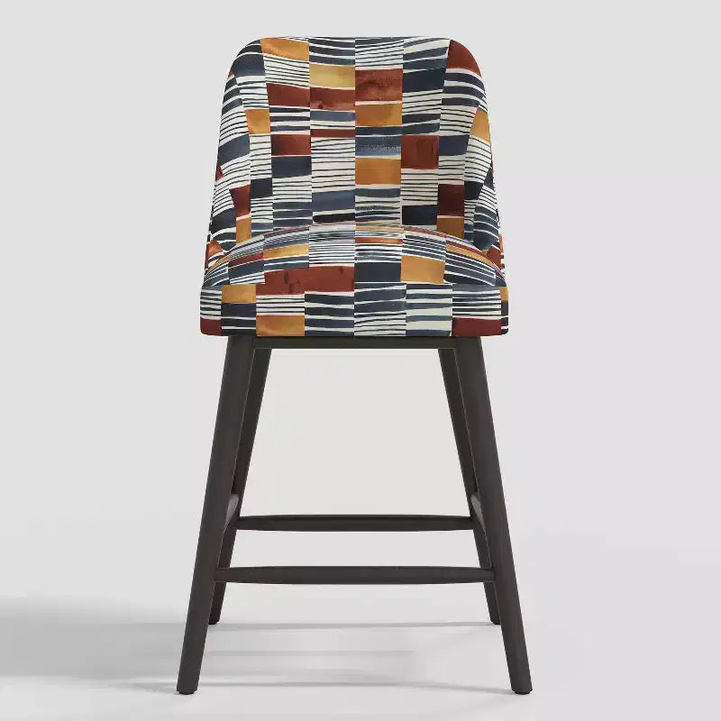 Tabouret de bar à hauteur de comptoir Geller avec repose-pieds géométrique - Threshold