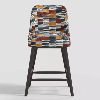 Tabouret de bar à hauteur de comptoir Geller avec repose-pieds géométrique - Threshold