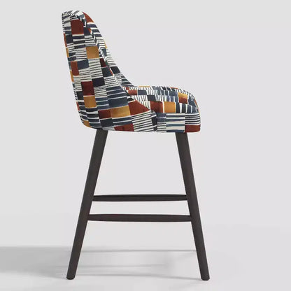 Tabouret de bar à hauteur de comptoir Geller avec repose-pieds géométrique - Threshold