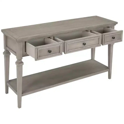 Console de table rétro avec tiroirs et étagère - ModernLuxe