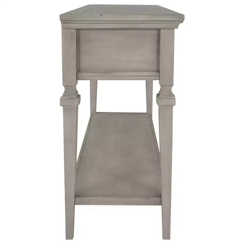 Console de table rétro avec tiroirs et étagère - ModernLuxe