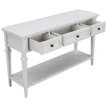 Console de table rétro avec tiroirs et étagère - ModernLuxe