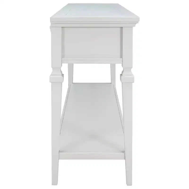 Console de table rétro avec tiroirs et étagère - ModernLuxe