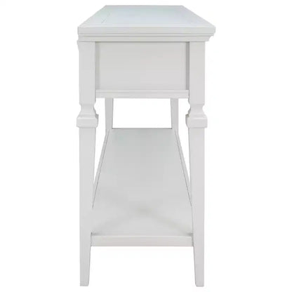 Console de table rétro avec tiroirs et étagère - ModernLuxe