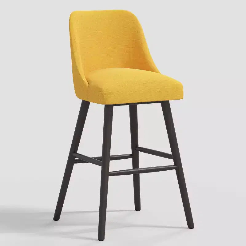 Tabouret de bar moderne Geller à hauteur de comptoir en lin – Threshold